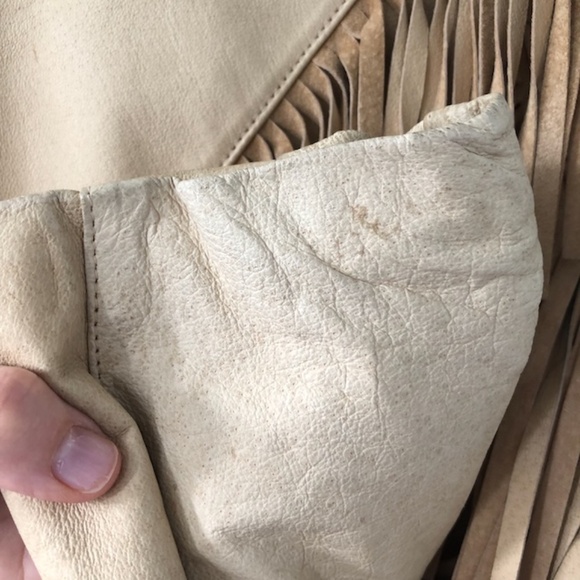Vintage Leather Tassel Jacket - Tan - Picture 14 of 16